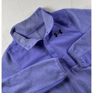 Under Armour Girl's Size YL 14  Purple 1/2 Snap Fleece Pullover
